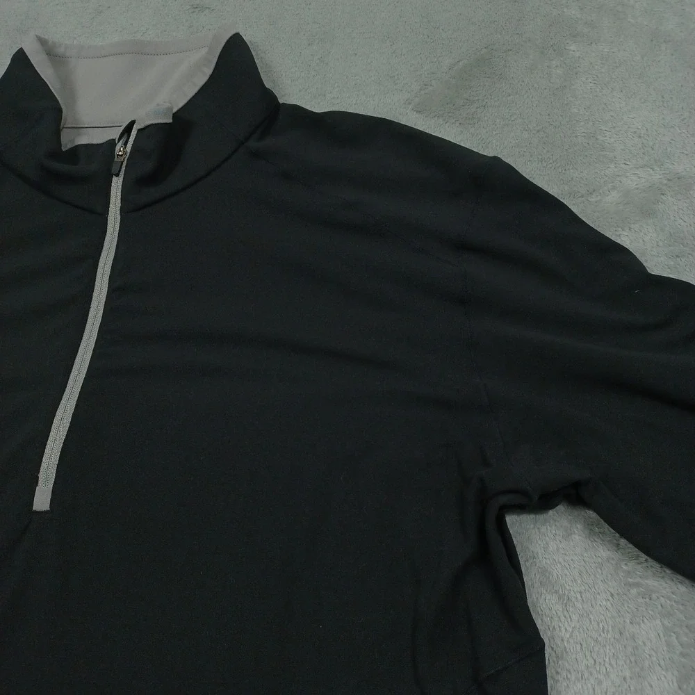 Eddie Bauer Sweater‎ Mens Large Black 1/4 Zip First Ascent Pullover Outdoor